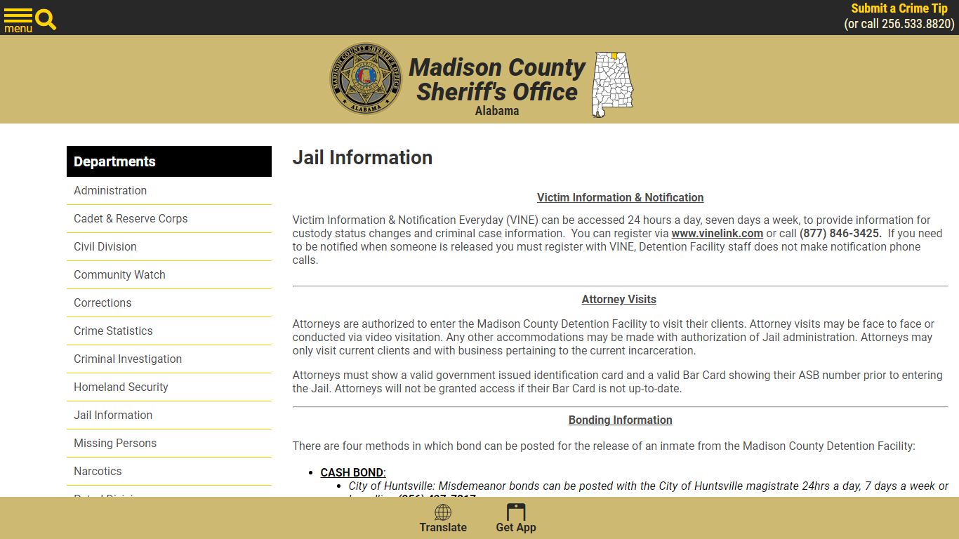 Jail Information - Madison County Sheriff's Office